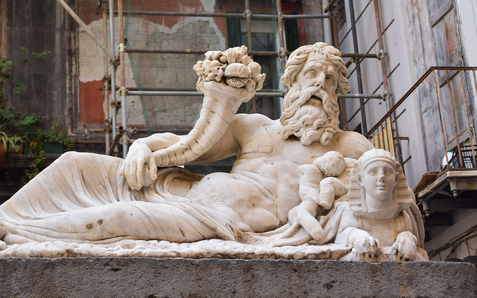 Neapel, die Statue des Nils in Spakanapoli