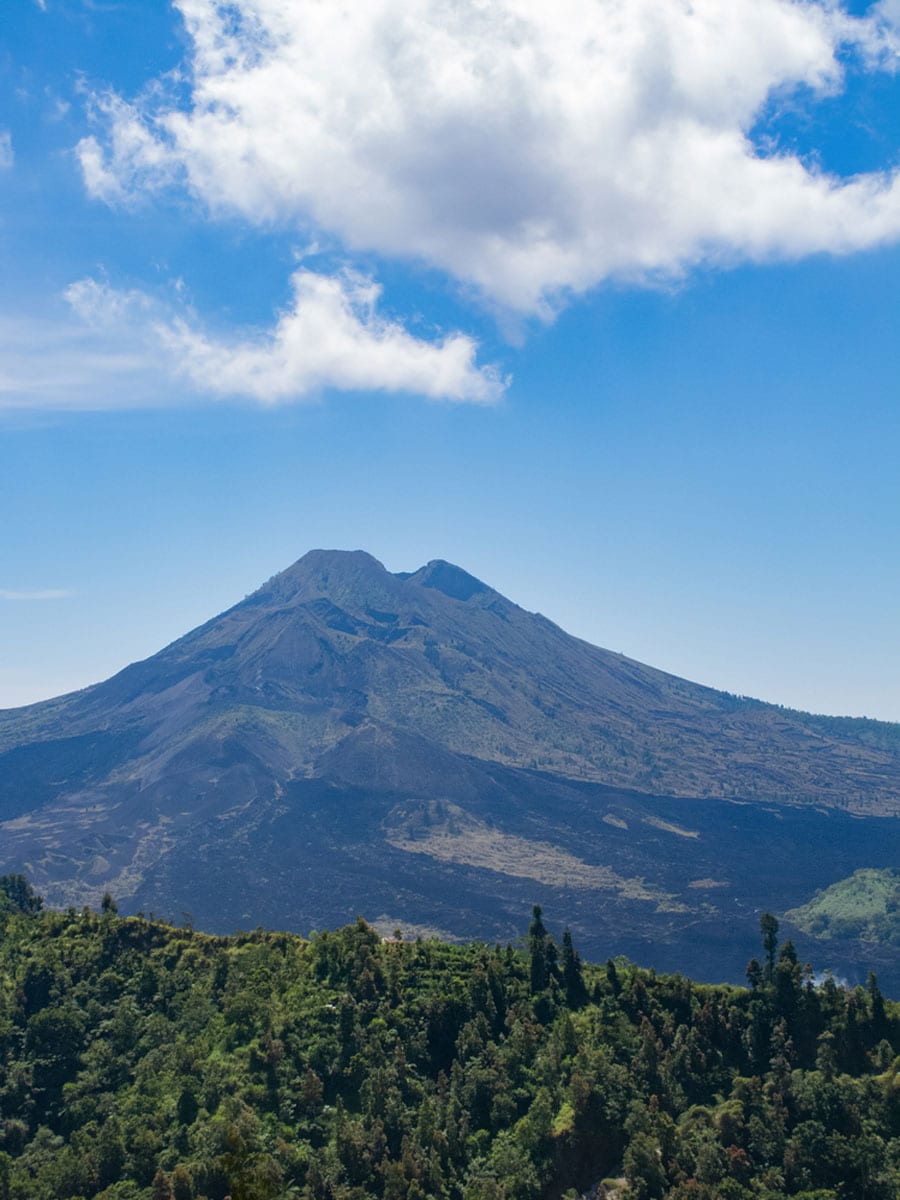 Kampagne auf dem Vulkan agung auf Bali
