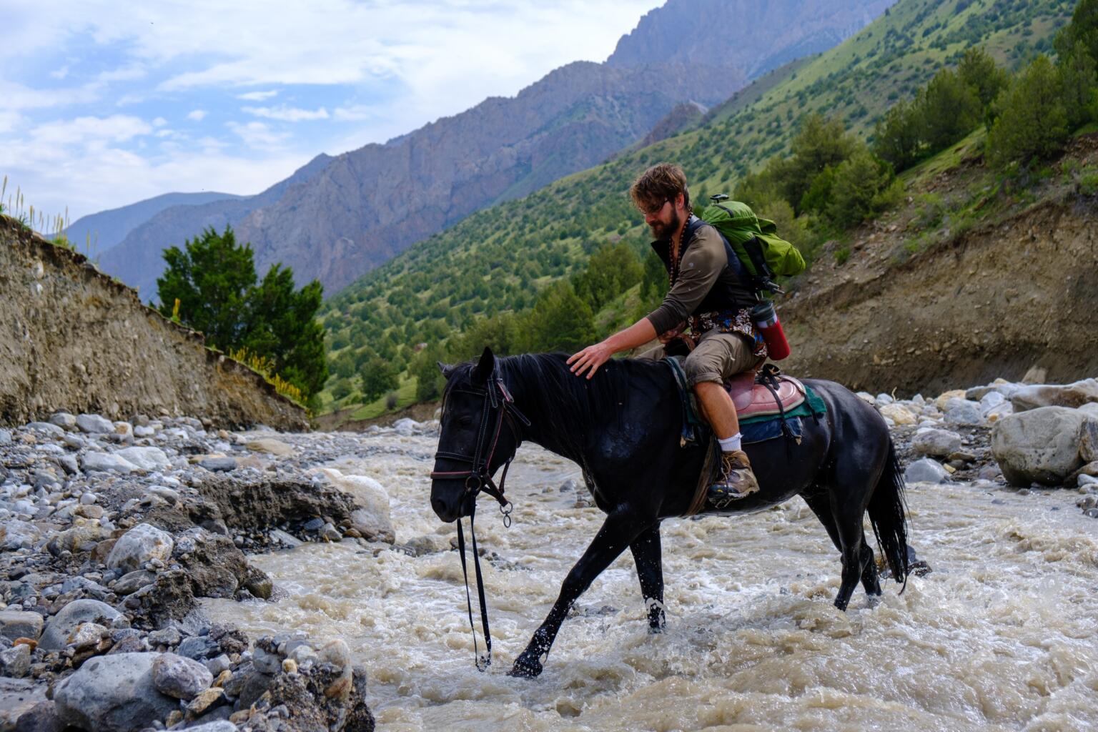 Pferdekampagne in der kirgisischen Sicherheit