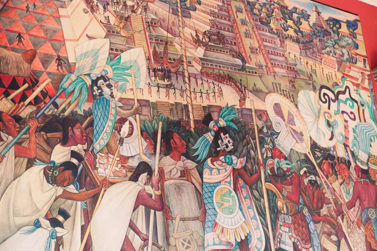 Fresken von Diego Rivera Mexiko