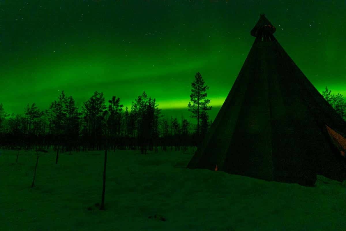 Die nördlichen Lichter von Rovanieya