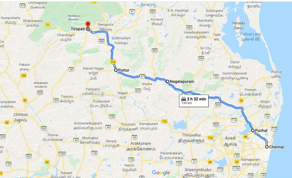 Chennai - Tirupati unterwegs