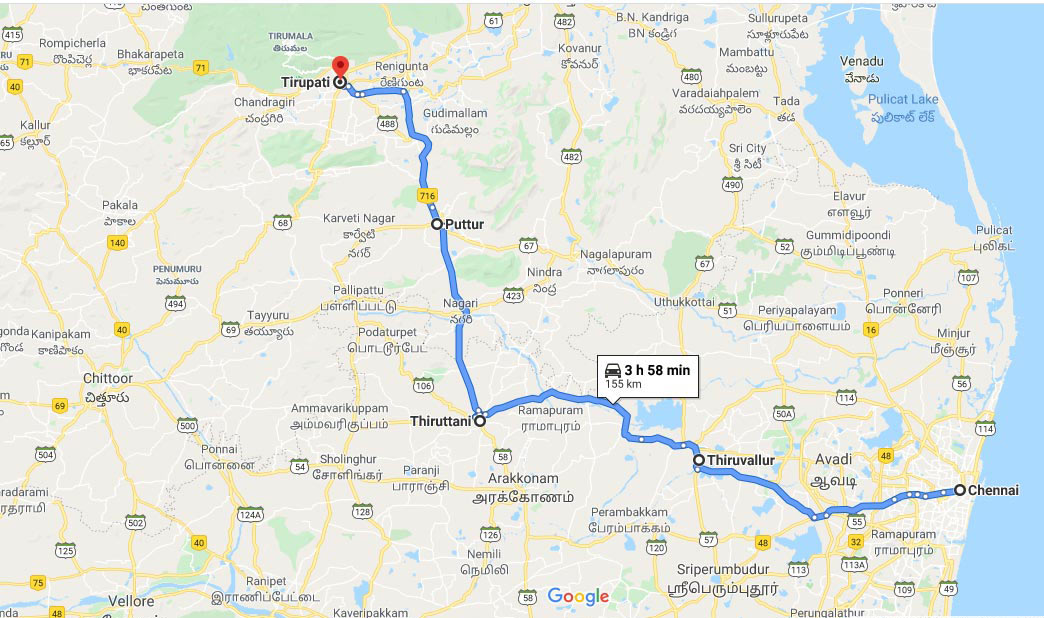Chennai - Tirupati unterwegs