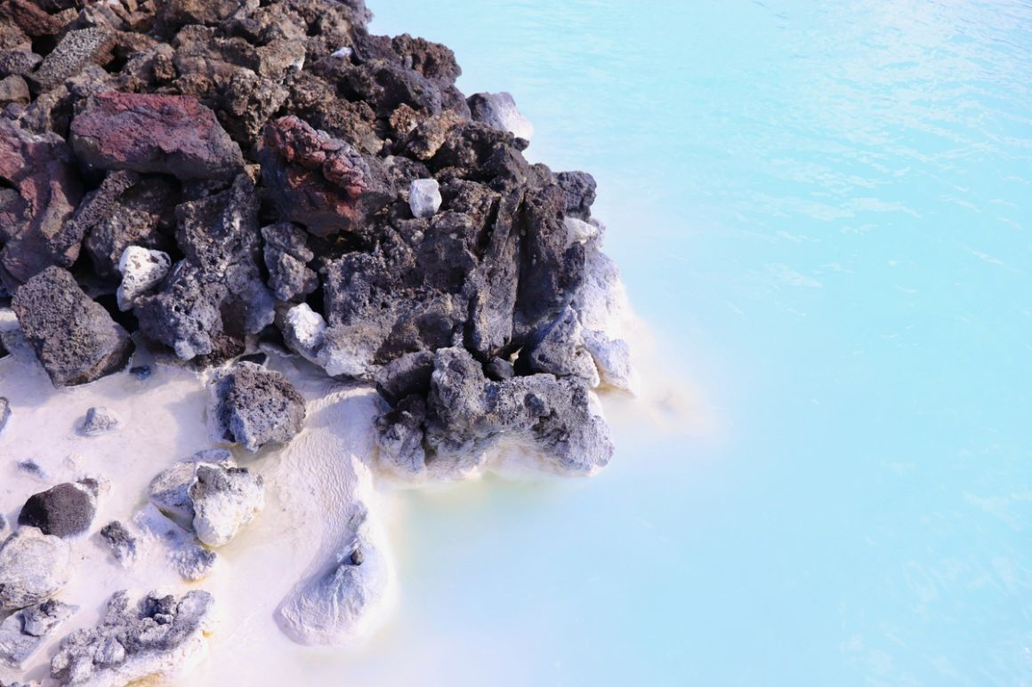 Siliziumschmutz der blauen Lagune Islands