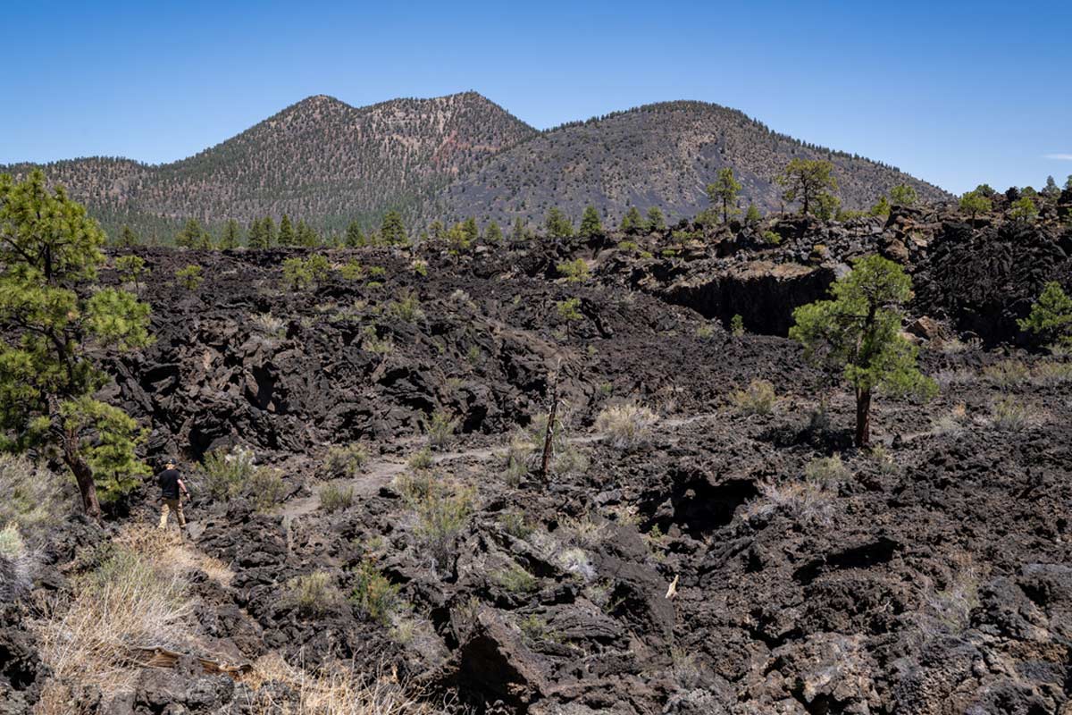 Nationaldenkmal zum Sunset Craner Vulkane in der Nähe von Flagstaff Arizon