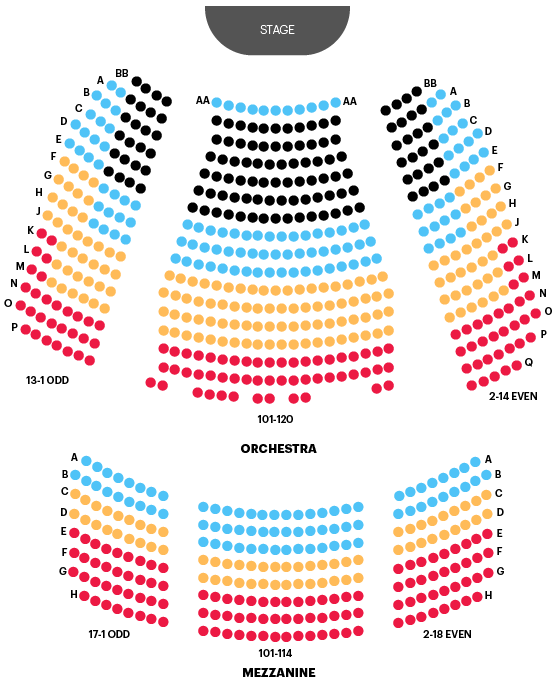 Buta Theatre Seat Map
