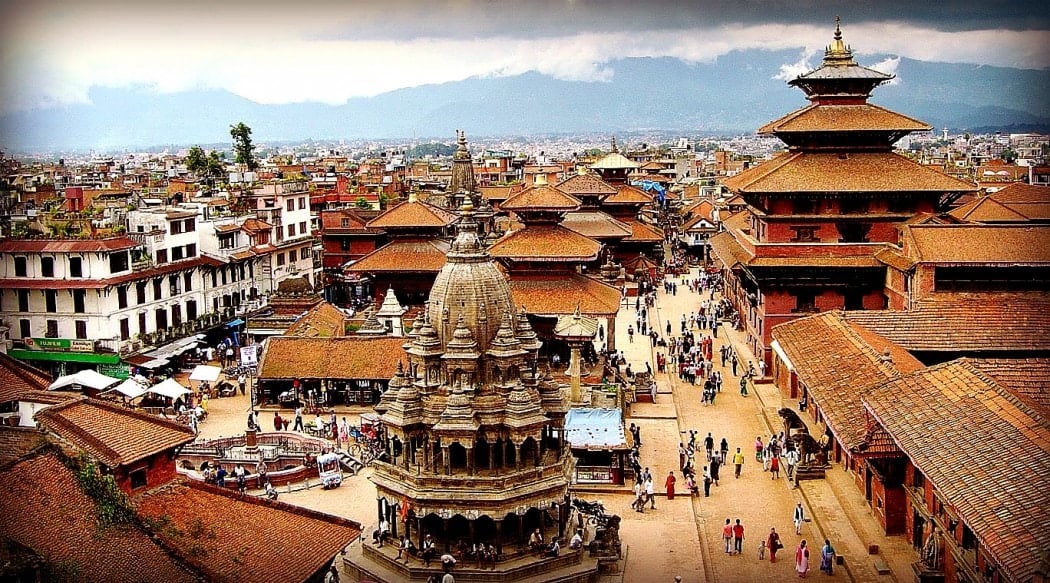 Viele Touristenattraktionen und historische Orte in Kathmandu