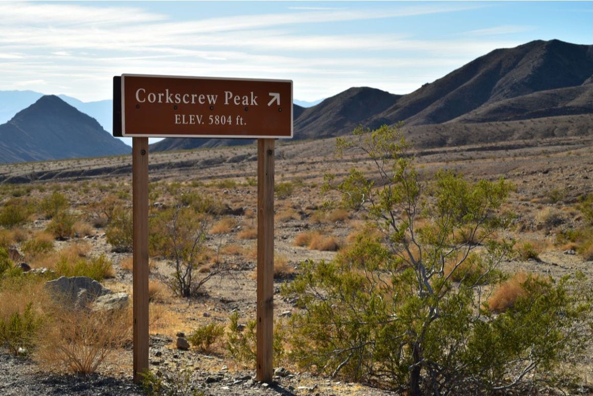 Stepopor Peak ist die schwierigste Kampagne im Nationalpark des Death Valley